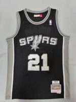 Camiseta San Antonio Spurs | Tim Duncan jersey Retro-negra | Retro-Black Styles Edition#21