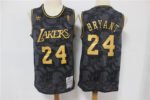 Camiseta Los Angeles Lakers | Kobe Bryant jersey Negro y oro | Black and gold retro Edition#24